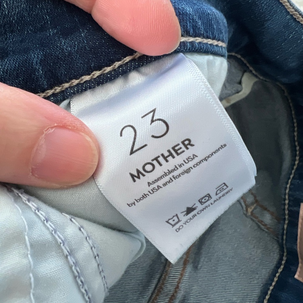 MOTHER Blue Cropped Flare Jeans - Picture 8 of 11